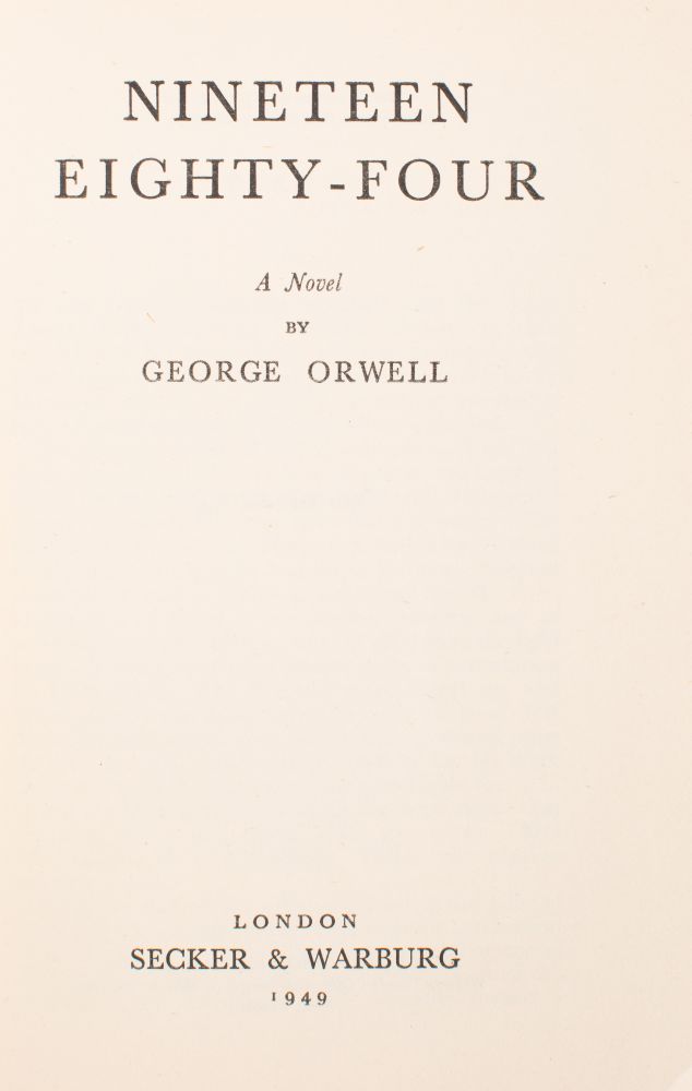 ORWELL, George - Nineteen Eighty Four: org. - Image 2 of 2