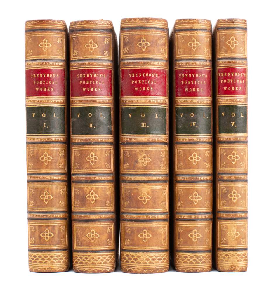 TENNYSON, Alfred - The Poetical Works : 5 volume set, frontispiece inc.