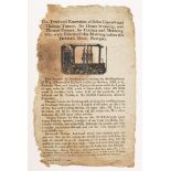 MURDER / EXECUTION BROADSIDES : " The Trial and Execution of John Fancutt and Thomas Turner,