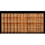 THACKERAY, W. M., The Works:, 13 volumes, half brown calf, gilt spine, 8vo, 1885.