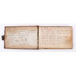 COOKERY/MEDICAL MANUSCRIPT : Pocket manuscript receipt book of 176 pages, Mid-Victorian.