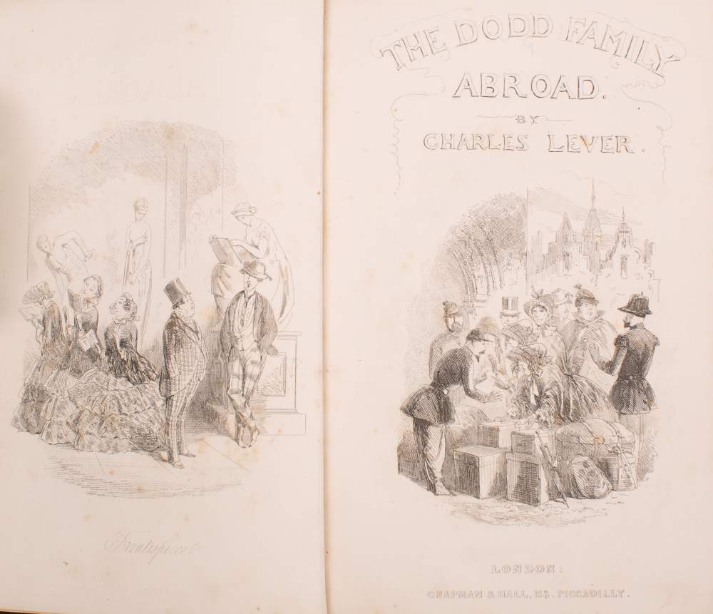 LEVER, Charles - The Dodd Family Abroad : half morocco, 8vo. Chapman & Hall. - Image 2 of 2