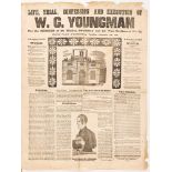 MURDER / EXECUTION BROADSIDES : " Life, Trial, Confession and Execution of W. G. Youngman.