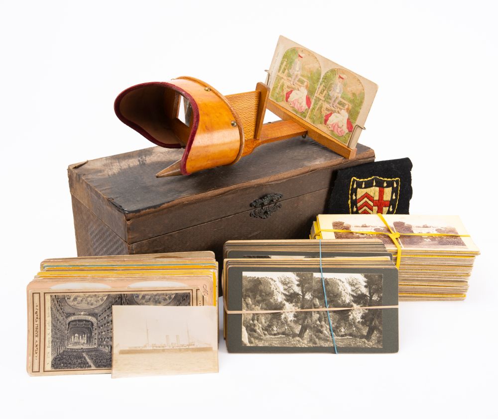 APPROXIMATELY 180 STEREO CARDS,:- part sets from the 1860s and later,