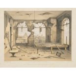 SIEGE OF LUCKNOW : 15 tinted lithograph prints on 12 sheets by Clifford Henry Mecham,