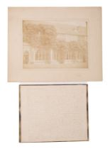 WILLIAM HENRY FOX TALBOT [1800-1877]- Cloisters of Lacock Abbey, 1844, salted paper print,