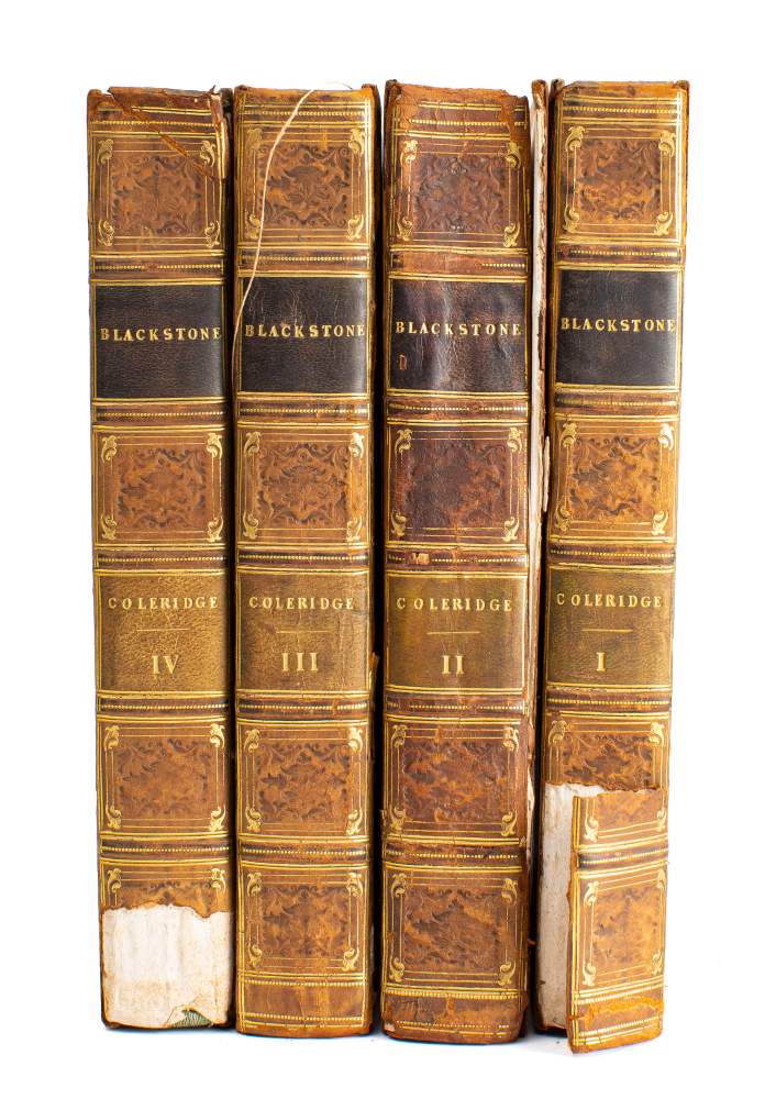 BLACKSTONE, Sir William - Commentaries on the Laws of England : 4 vols, eng.