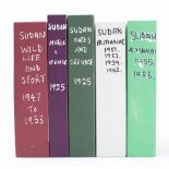 SUDAN : Almanacs 1939, 1942, 1951,1953, 1955 & 1956. Org. boards.
