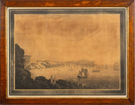 SCARBOROUGH : an unattributed aquatint "South View Of Scarborough " size : 570 x 430 mm,