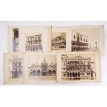 CARLO NAYA [1816-1882]- Seven albumen prints of Venice,:- comprising #2 The Basilica [35 x 26cm],