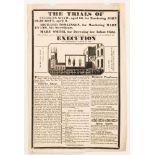 MURDER / EXECUTION BROADSIDES : " The Trials of Charles Shaw, aged 16, for Murdering Mary Evans,