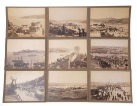 CONSTANTINOPLE : 15 album photographs by Sebah and Joaillier, mounted on brown card,