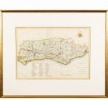 CARY, John, Map of Sussex:, hand coloured, Circa 1805.