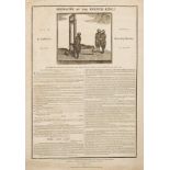 GUILLOTINE BROADSIDE : " Massacre of the French King ! View of La Guillotine;