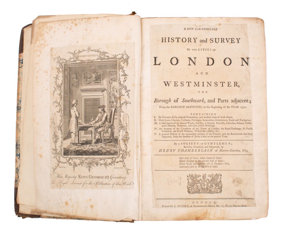 CHAMBERLAIN,Henry - A New & Compleat History and Survey of the Cities of London and Westminster:... - Image 2 of 2