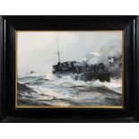 * Montague Dawson [1895-1973]- Naval convoy in stormy seas,