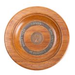 A treen keel laying commemorative dish for 'R.D.V.O.