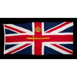 A George V flag for 'Lord Lieutenant of a County': comprising Union Jack with crown over a