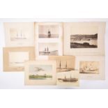 A group of fifteen late 19th /early 20th century ship photographs: including HMY Osbourne,