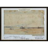 G Bruce [20th Century]- View of Zeebrugge,:- signed, inscribed and dated 20/7/32 watercolour,