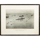 A framed photograph 'Eleven Dragonfly Helicopters of Westland manufacture at Fly-Past,
