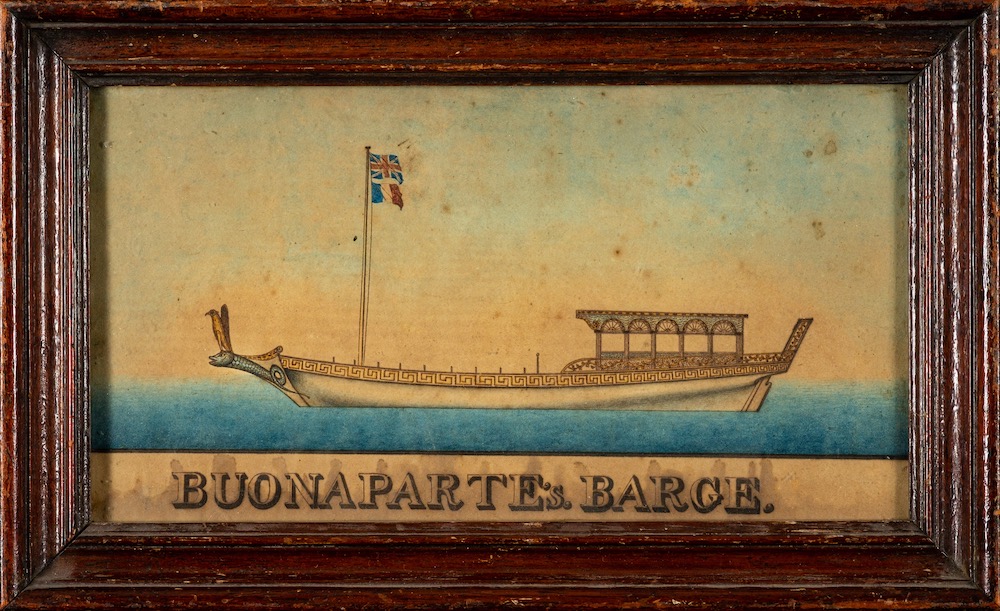 Of Napoleonic Interest - An early 19th century watercolour 'Buonaparte's barge' (sic): unsigned, ,