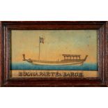 Of Napoleonic Interest - An early 19th century watercolour 'Buonaparte's barge' (sic): unsigned, ,