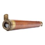 A 19th century mahogany and brass single draw 'Day or Night' telescope by William Ashmore,