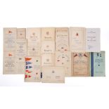 A collection of late 19th/early 20th century Yacht Club regatta programmes collected by Sir Harold