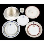 A group of various Ocean Liner and Naval tablewares: including Royal Navy Admiralty and others (a