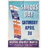 An early 20th century 'Sailor's Day' poster, published by E G Berryman & Sons, Ltd,