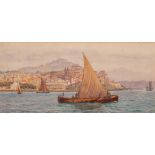 Tristam James Ellis [1844-1932]- Vigo,:- signed, inscribed and dated 1911, watercolour, 16.5 x 36.
