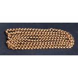 An 18ct gold, Victorian, belcher-link muff chain with star decoration:, length ca.