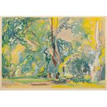 Evelyn Cheston [1875-1929]- A wooded glade,:- signed and dated 1917 bottom left watercolour,
