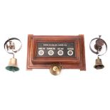 A Victorian/Edwardian electric call bell indicator : by W Baker & Co, Builders, Ashford, Kent,