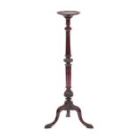 A Victorian mahogany torchere or vase stand in George II taste, late 19th century,