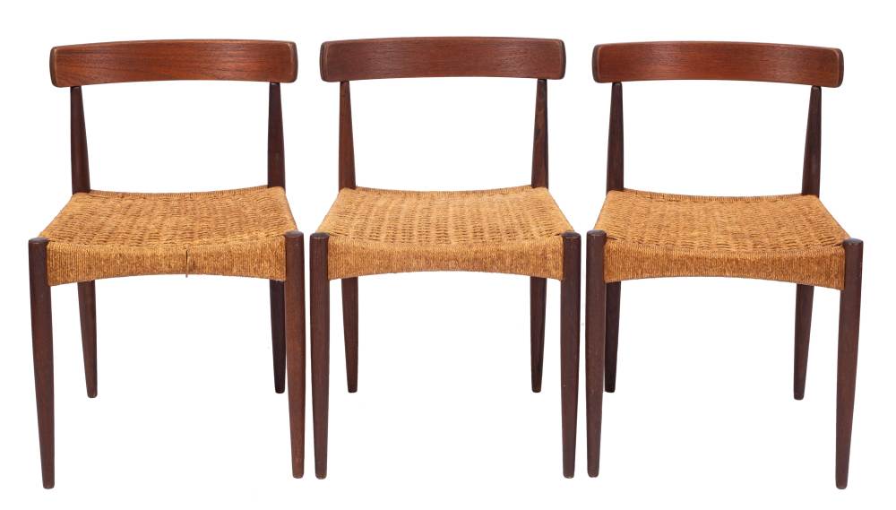 Arne Hovmand-Olsen [1919-1989] for Mogen Kold,: a suite of six teak dining chairs, - Image 2 of 4