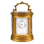 Delépine-Barrois, a miniature oval carriage clock: the eight-day duration,