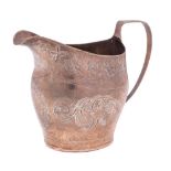 A Georgian silver helmet shape cream jug,