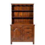 An oak dresser in 18th century style, 20th century,