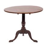 A George II mahogany tripod table, mid 18th century,