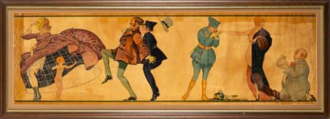 LG, French School Circa 1919- Erotic Humour,:- set of four lithographs,