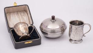 An Edward VIII silver christening mug, maker Goldsmiths & Silversmiths Co Ltd, London,