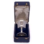 An Elizabeth II Prince of Wales commemorative silver goblet, maker P Ltd, London, 1969: inscribed,
