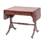 A Regency mahogany and crossbanded sofa table, possibly Scottish, circa 1815,