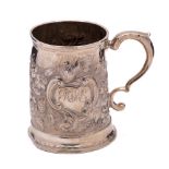 A George III provincial silver mug, maker John Langlands I & John Goodrick, Newcastle,
