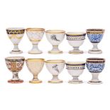 A one owner collection of English and Continental ceramic egg cups.