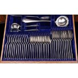 *WITHDRAWN A George V silver Hanoverian pattern part flatware service,