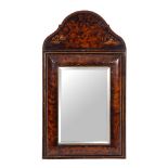 A painted and lacquered wood framed rectangular wall mirror, in Queen Anne style,