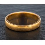A 22ct gold band ring,: with hallmarks for Birmingham, 1932, ring size K1/2, total weight ca. 3.